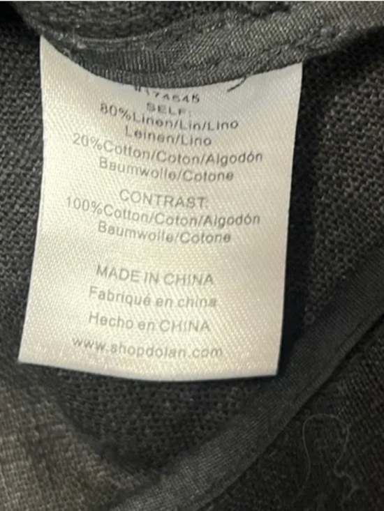 Anthropologie DOLAN Linen Blazer Black Size Small - Picture 7 of 8